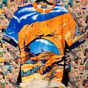 Vintage Primal Wear Delicate Arch Cycling Jersey 2XL Made USA